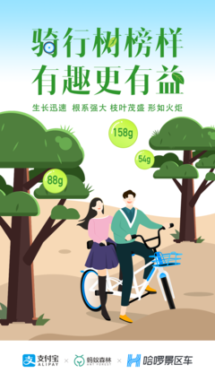 哈啰出行&蚂蚁森林